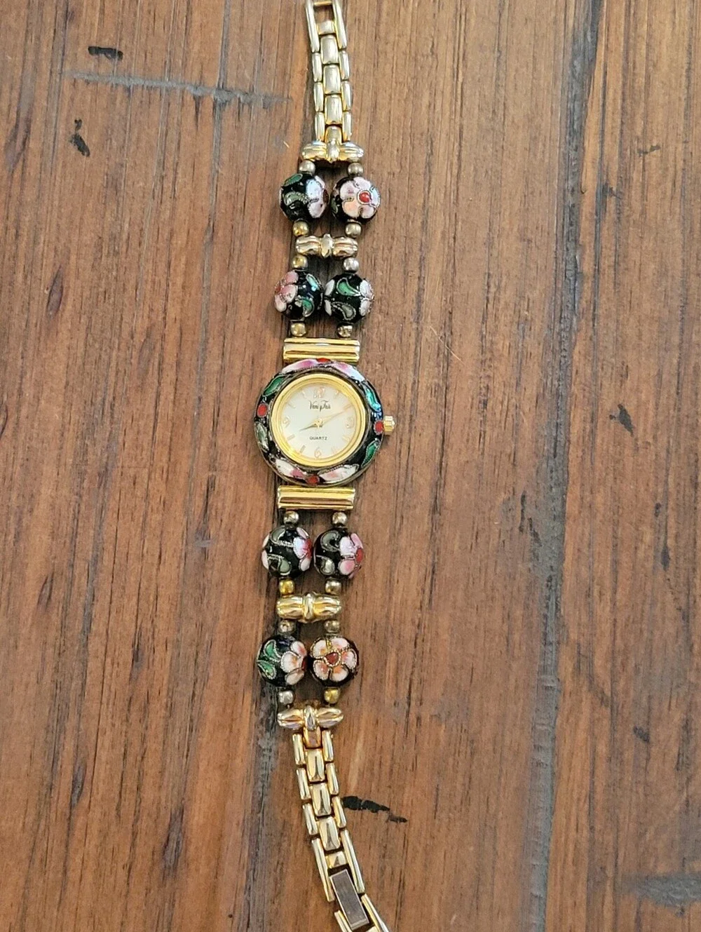 Vintage Vanity Fair Cloisonne Beaded Watch